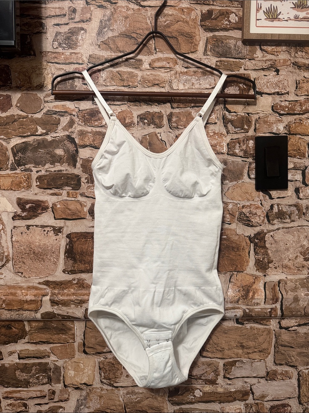 White Shapewear Tank Slim Fit Bodysuit